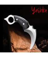 Mini Hunting Knife Keychain Cat Claw Carambit Pocket Tool Stainless Stee... - $174.16 MXN
