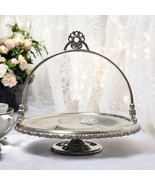 Antique Victorian American Silver Co. Silverplate Cake Basket Server Flo... - €40,62 EUR