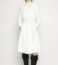 NWD LAUREN Ralph Lauren Wrap Coat w/Welt Pocket Moda Cream Size 14 - £167.30 GBP