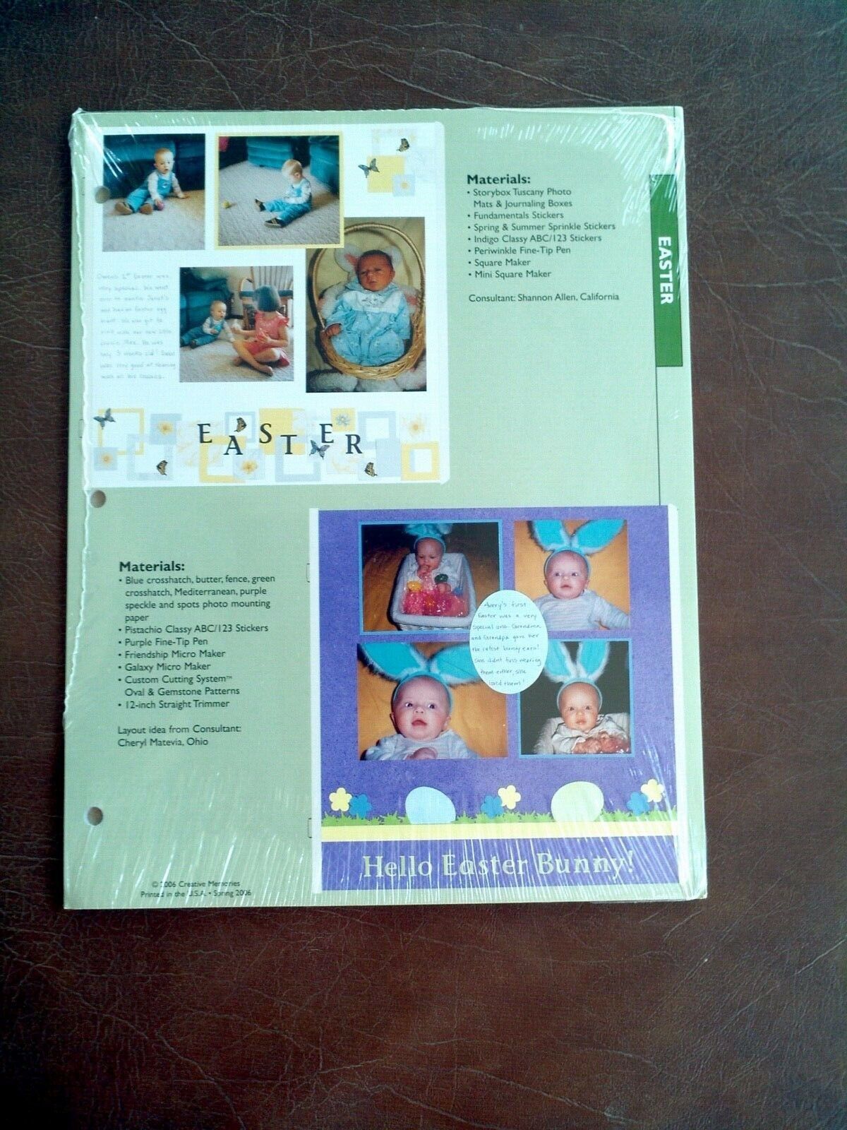 Creative Memories Easter Page Patterns 2006 Memory Joggers Scrap Book Paper - $5.94