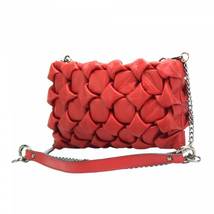 MEENA Mini Red Italian Leather Crossbody - £103.91 GBP