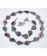 Vintage Taxco Abalone Necklace, Bracelet &amp; Earrings Set - $10,978.17 MXN
