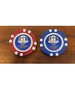 Ryder Cup 2025 Blackpage Black - Blue &amp; Red  Poker Chip with removable R... - $342.58 MXN