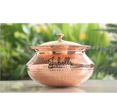 Pure Copper Handi / Degchi With Tin Lining Inside, Cookware &amp; Serveware For Home - £78.18 GBP