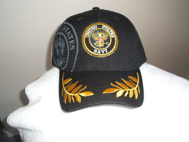 U S Navy logo shadowed on a new Black ball cap - $20.00