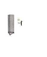 New!  3-Sided Gridwall Triangle Display + 20 Pcs. 6&quot; Gridwall Hooks - Black - $4,447.70 MXN