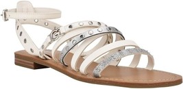 GBG Los Angeles Hoko Womens 9 M White Faux Leather Strappy Sandal NIB ZN8 - £19.36 GBP