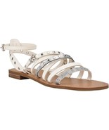 GBG Los Angeles Hoko Womens 9 M White Faux Leather Strappy Sandal NIB ZN8 - £19.89 GBP