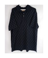 Foundry Quick-Dri Men&#39;s Black Polo Shirt With White Diamonds Design Size XL - $14.84