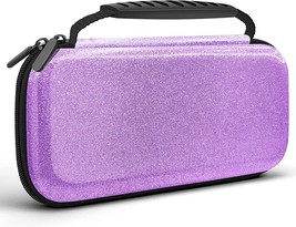 Glitter Carrying Case For Nintendo Switch And Switch Oled Console,Purple Hard - £26.77 GBP