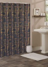 Cabin Pine Retreat Lodge Forest Fabric Shower Curtain, Modern Rustic, 70&quot;x72-NEW - £18.54 GBP