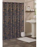Cabin Pine Retreat Lodge Forest Fabric Shower Curtain, Modern Rustic, 70... - £18.47 GBP