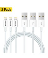 3 Pack Apple Sync Iphone 7 8 X USB Lightning cable 8 Pin Charging Cord 5... - £7.54 GBP