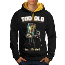 Wellcoda 9s Style Mens Contrast Hoodie, Throwback Funny Casual Jumper - £30.95 GBP