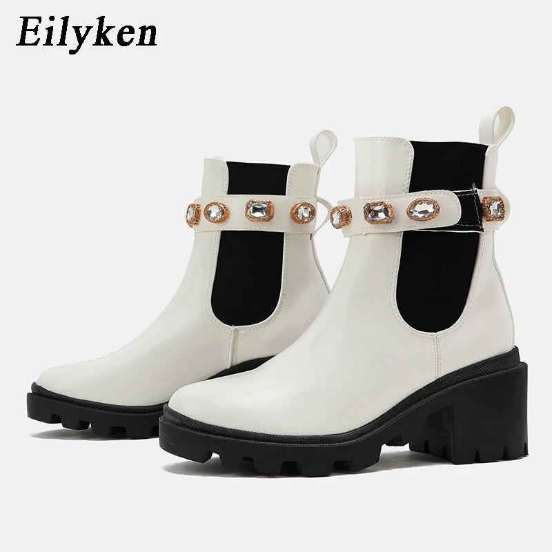 L platform thick high heel women ankle boots winter autumn shoes round toe casual short thumb200