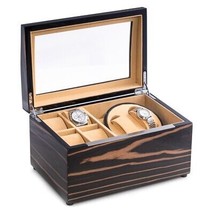 International  Lacquered Ebony Burl Wood Jewelry Box - £321.24 GBP