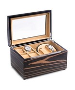 International  Lacquered Ebony Burl Wood Jewelry Box - £323.72 GBP