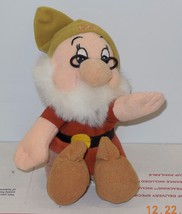 Disney Store Exclusive Snow White Doc Dwarf 6&quot; Bean Bag plush toy RARE HTF - £7.58 GBP