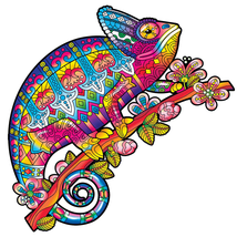 AnyGame Wooden Jigsaw Stained Chameleon Puzzle 3D Games Home Décor - £18.68 GBP+