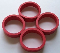 Pinball Machine Flipper Rubber Rings 1.5&quot; Pink Red Common Fits 3&quot; Bats Lot Of 4 - £7.74 GBP