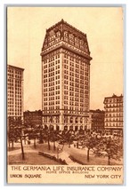 Germania Life Insurance Building New York CIty NYC NY UNP Sepia DB Postcard N23 - £10.88 GBP