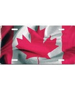 Canadian Canada Flag Metal Photo License Plate Tag - £11.95 GBP