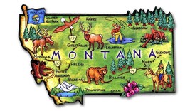 Montana The Treasure State Artwood Jumbo Fridge Magnet - $8.49