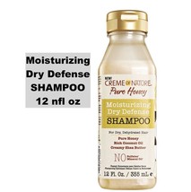 Creme Of Nature Pure Honey Moisturizing Dry Defense Shampoo 12 Fl Oz. - £5.09 GBP