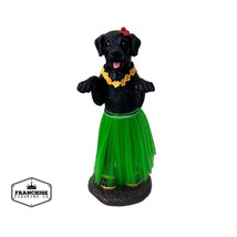 Dashboard Hula Dog Black Labrador Retriever Car Bobblehead Figurine 6 In... - £22.95 GBP