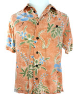 JOE MARLIN Men&#39;s Shirt Short Sleeve Starfish Floral Peach Blue Green Sz ... - £21.23 GBP