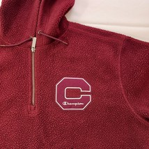 Champion Athleticwear Men's 1/4 Zip Red Cotton Blend Sweatshirt Hoodie Size L image 5