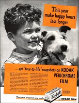 1942 Kodak Film Ad - Bo and Dog make happy hours last e9 - $25.05