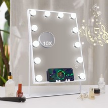 The Hansong Bluetooth Vanity Mirror With Lights And Wireless Charging Upgraded - £68.71 GBP