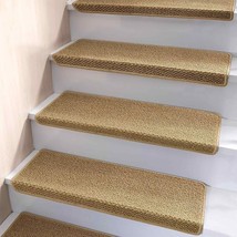 Bullnose Carpet Stair Treads, Non Slip Stair Treads for Wooden Steps Ind... - $95.00