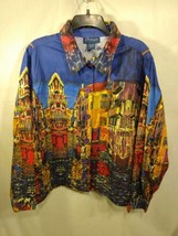 ARTSCAPES Jacket Venice Italy Womens Canals City Scene Vibrant Colors De... - £33.74 GBP