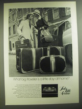 1974 Saks Fifth Avenue Luggage Ad - What big traveler is a little stay-at-home? - £14.76 GBP