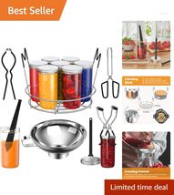Canning Supplies Starter Kit: 7 Essential Stainless Steel Tools for Home... - $52.42