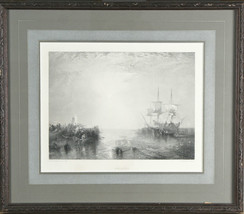 &quot;Whalers&quot; After JMW Turner Engraving by R. Brandard Framed 14 1/2&quot;x17&quot; - £204.50 GBP