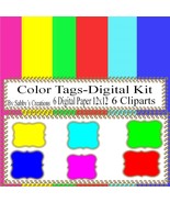 Tags Digital Kit 1A-Digtial Paper-Art Clip-Gift Tag-Jewelry-T shirt-Note... - $37.30 MXN