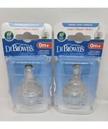 Lot of 2 Pack Dr. Brown&#39;s Level 1 Silicone Nipple -2 Pack, 4 Total 0m+ - $8.50