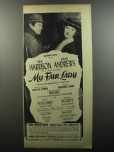 1956 My Fair Lady Musical Ad - Herman Levin presents Rex Harrison Julie Andrews  - £14.57 GBP