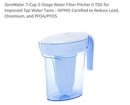 ZeroWater 5 Stage 7 Cup Water Filtration Pitcher - $46.84 CAD