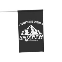 Adventure is Calling Wilderness Feather Mountain Range Graphic House Ban... - $36.05
