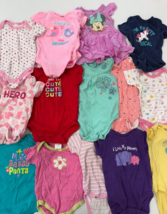 14 Baby Girls Outfits One Piece Bodysuits Size 0-3 Months Mixed Brands and Color - £28.93 GBP