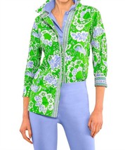 Gretchen Scott flora shirt in Kelly/Periwinkle - size 2XS - £74.17 GBP