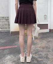 Black Pleated Mini Skirt Women Girl Petite Size Pleated Mini Skirt Tennis Skirt image 7