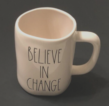 $15 Rae Dunn Artisan Magenta White Believe Change Stoneware Coffee Tea Mug New - £10.81 GBP