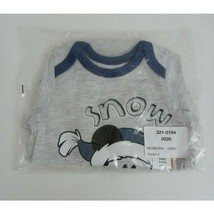 New Disney Baby Snow Cute Mickey Mouse Grey Body Suit Size Newborn - £7.67 GBP