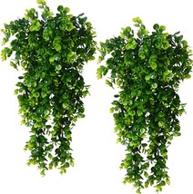 Artificial Hanging Plants, 2 Pcs., Faux Eucalyptus Leaf, Greenery, Vine,... - £25.49 GBP