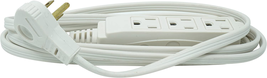 Woods Slimline Indoor Flat Extension Cord, 8 Ft, 16 Gauge Right Angle Plug, 3 Po - £10.53 GBP